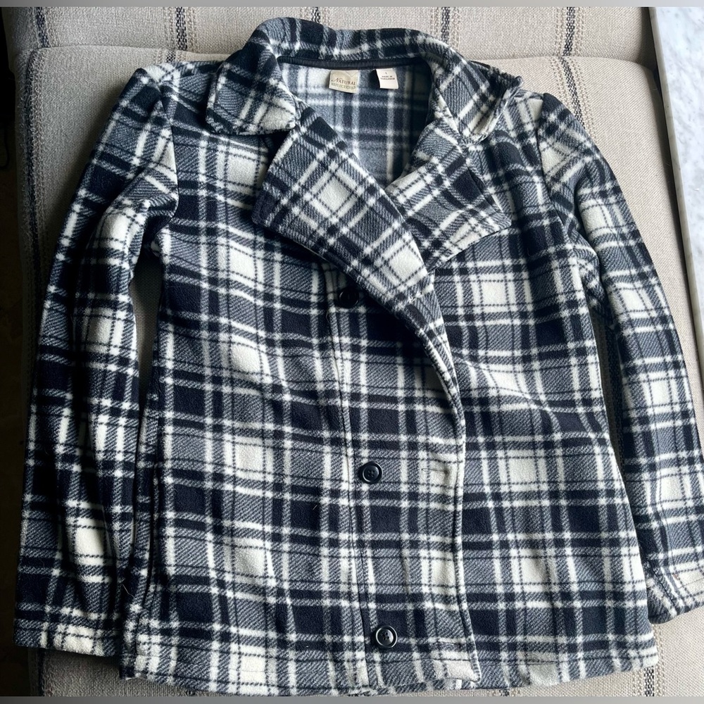 Natural reflections plaid peacoat size L